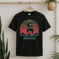South Carolina Retro Palm Tree Beach 80s Style T-Shirt thumb 2