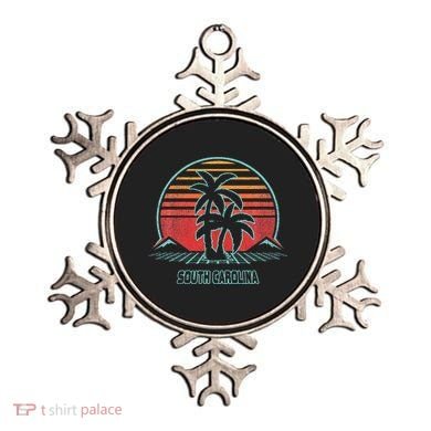 South Carolina Retro Palm Tree Beach 80s Style Ornament