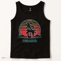 South Carolina Retro Palm Tree Beach 80s Style Tank Top thumb 2