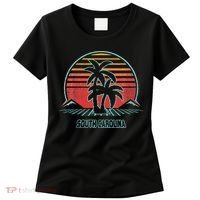 South Carolina Retro Palm Tree Beach 80s Style Women's T-Shirt thumb 0