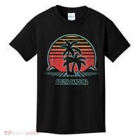 South Carolina Retro Palm Tree Beach 80s Style Kids T-Shirt thumb 0