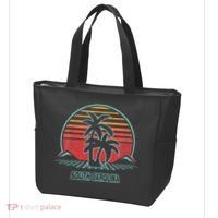 South Carolina Retro Palm Tree Beach 80s Style Tote Bag thumb 3