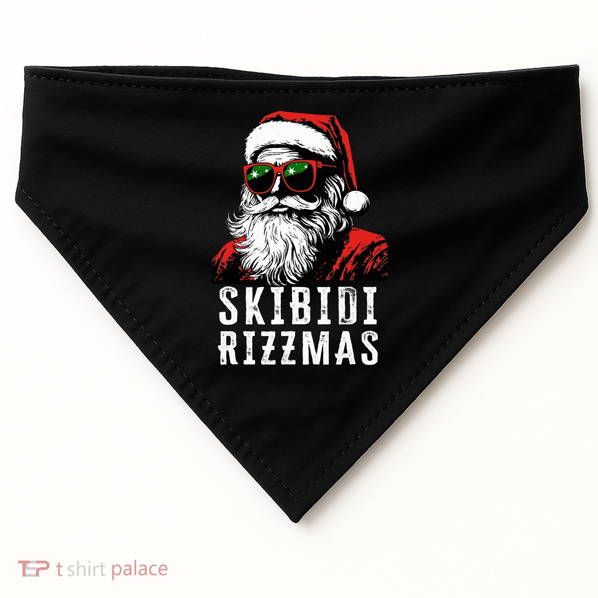 S.K.I.B.I.D.I Christmas Rizz Santa Claus Charisma Cool USA-Made Doggie Bandana