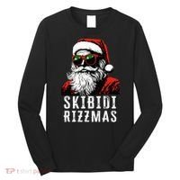 S.K.I.B.I.D.I Christmas Rizz Santa Claus Charisma Cool Long Sleeve Shirt thumb 0