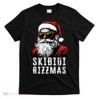 S.K.I.B.I.D.I Christmas Rizz Santa Claus Charisma Cool T-Shirt thumb 0