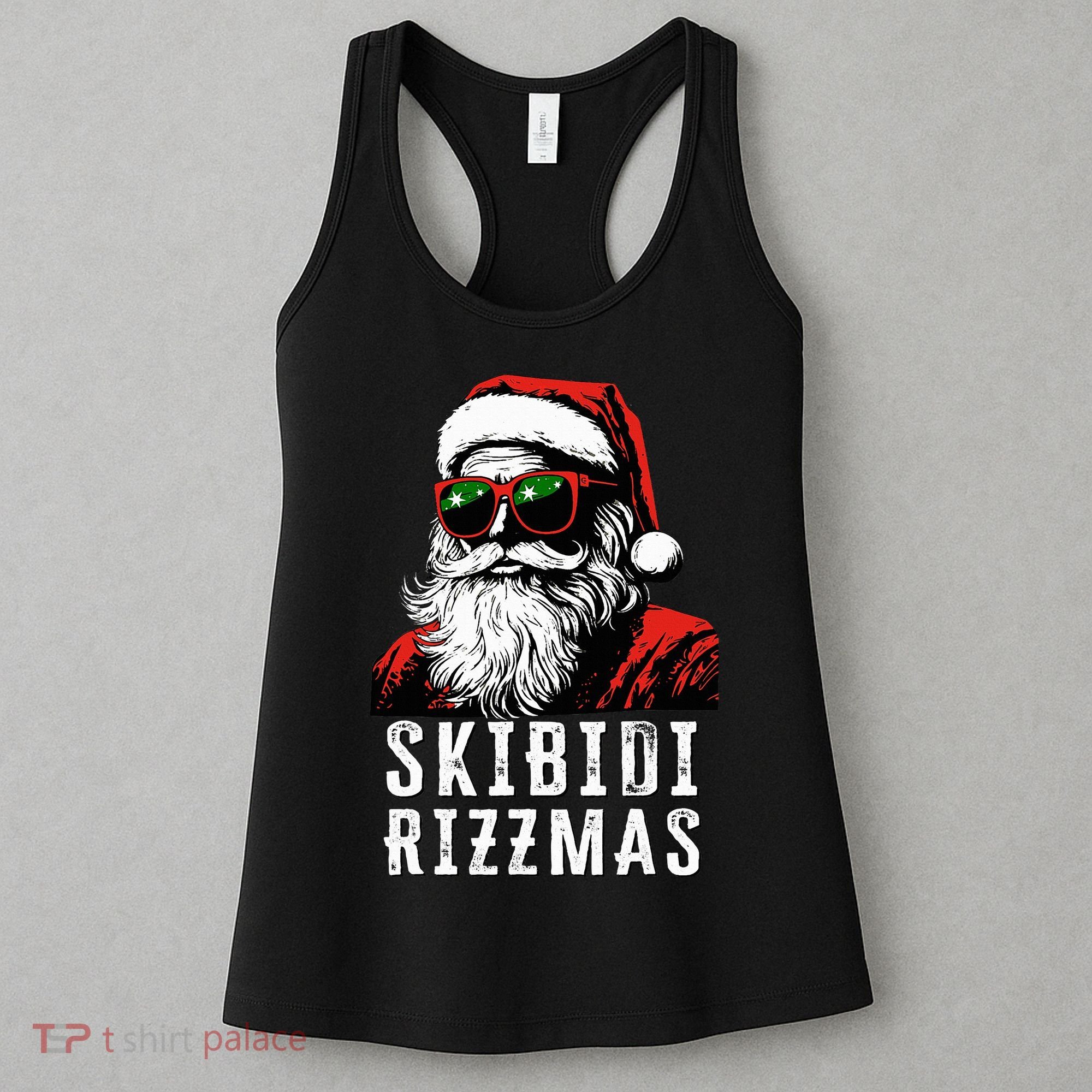 S.K.I.B.I.D.I Christmas Rizz Santa Claus Charisma Cool Women's Tank Top
