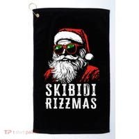 S.K.I.B.I.D.I Christmas Rizz Santa Claus Charisma Cool Golf Towel thumb 0