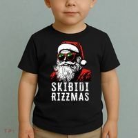 S.K.I.B.I.D.I Christmas Rizz Santa Claus Charisma Cool Toddler T-Shirt thumb 2