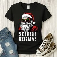 S.K.I.B.I.D.I Christmas Rizz Santa Claus Charisma Cool Women's T-Shirt thumb 3