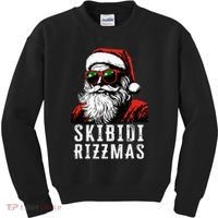S.K.I.B.I.D.I Christmas Rizz Santa Claus Charisma Cool Kids Sweatshirt thumb 0