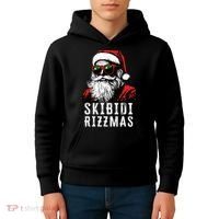 S.K.I.B.I.D.I Christmas Rizz Santa Claus Charisma Cool Kids Hoodie thumb 4