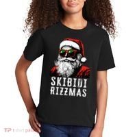 S.K.I.B.I.D.I Christmas Rizz Santa Claus Charisma Cool Kids T-Shirt thumb 2