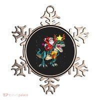 Santa Claus Riding Dinosaur T Rex Christmas Ugly Xmas Boys Ornament thumb 0