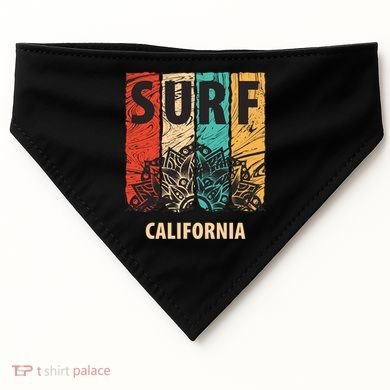 Surf California Retro Colors USA-Made Doggie Bandana