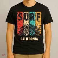 Surf California Retro Colors T-Shirt thumb 3