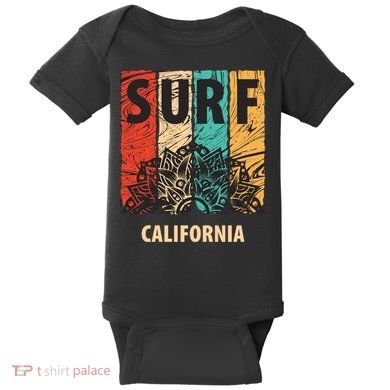 Surf California Retro Colors Baby Bodysuit