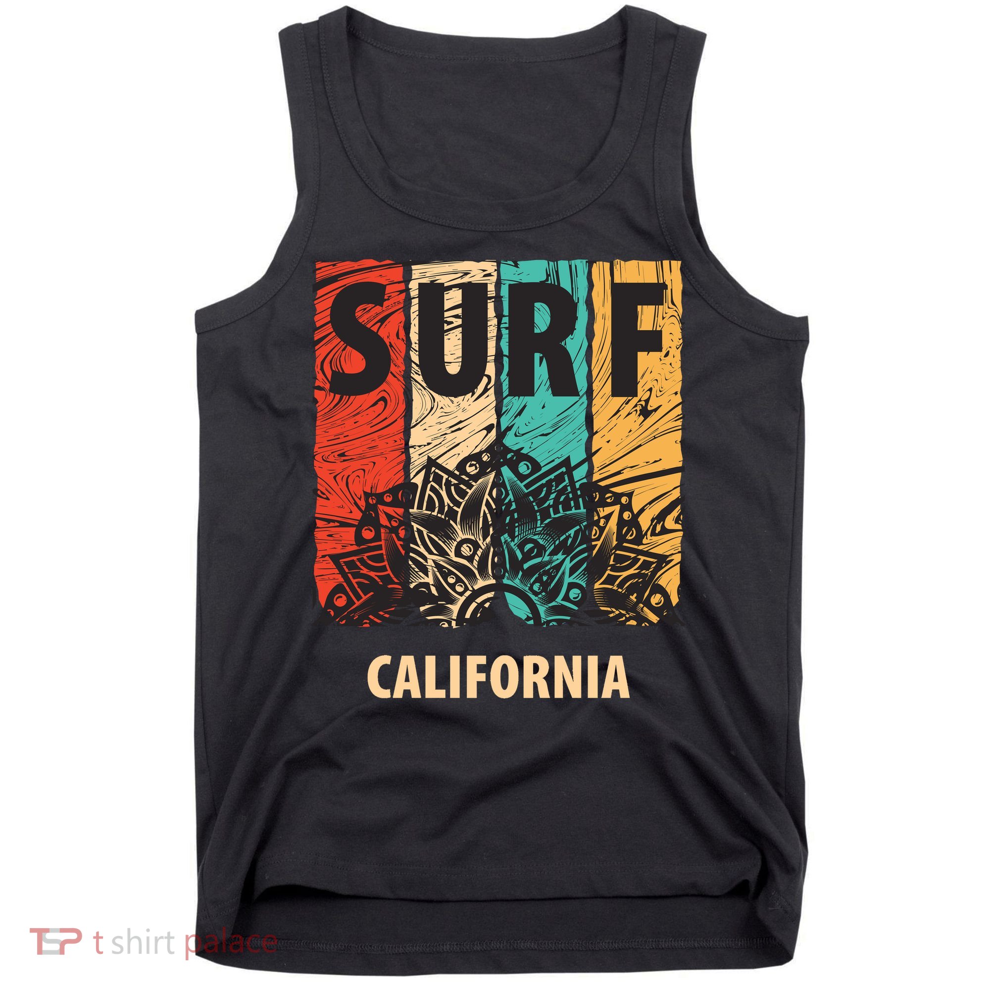 Surf California Retro Colors Tank Top