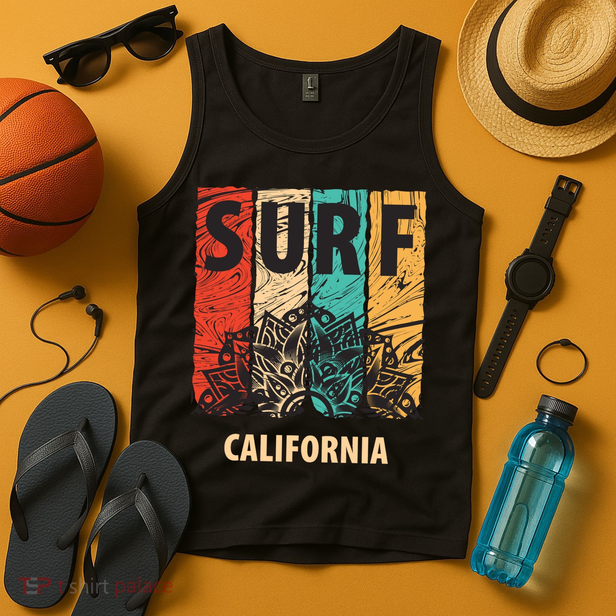 Surf California Retro Colors Tank Top