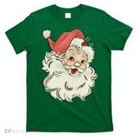 Super Cute Retro Santa Claus Vintage Christmas Gift T-Shirt thumb 0
