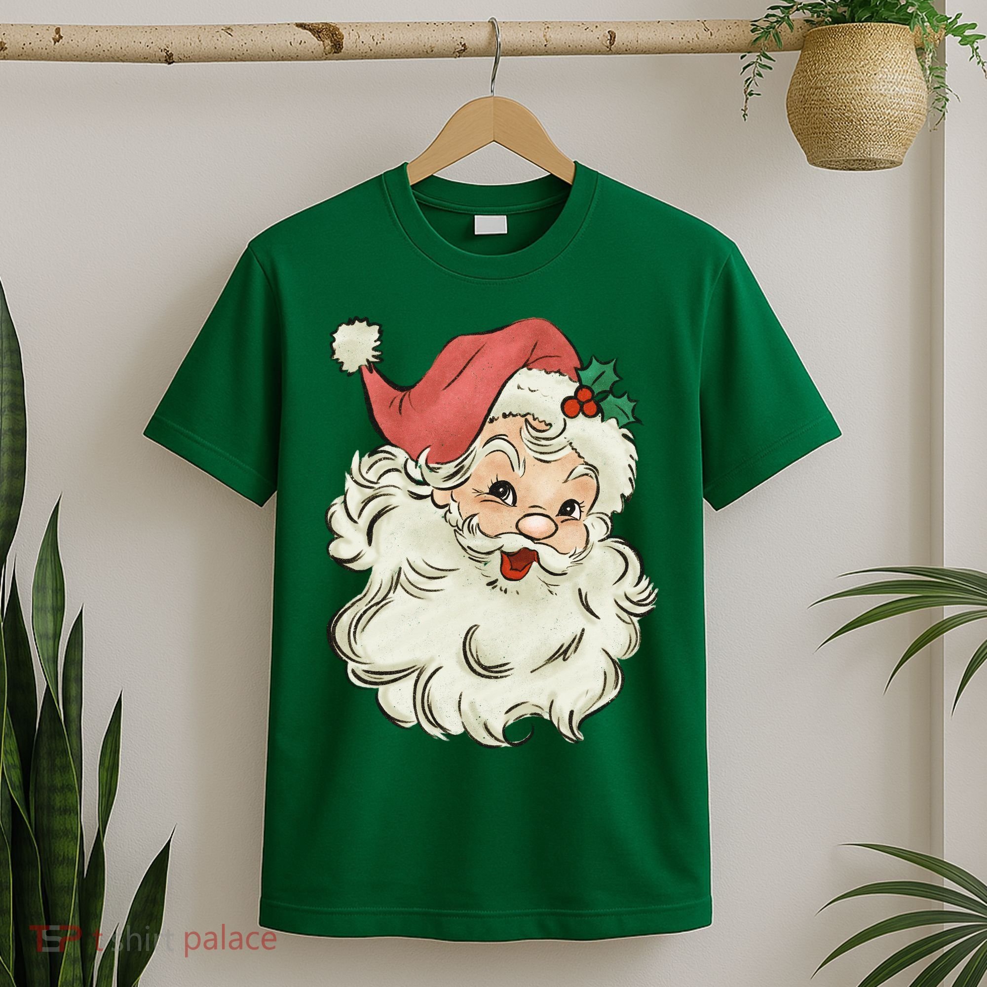 Super Cute Retro Santa Claus Vintage Christmas Gift T-Shirt
