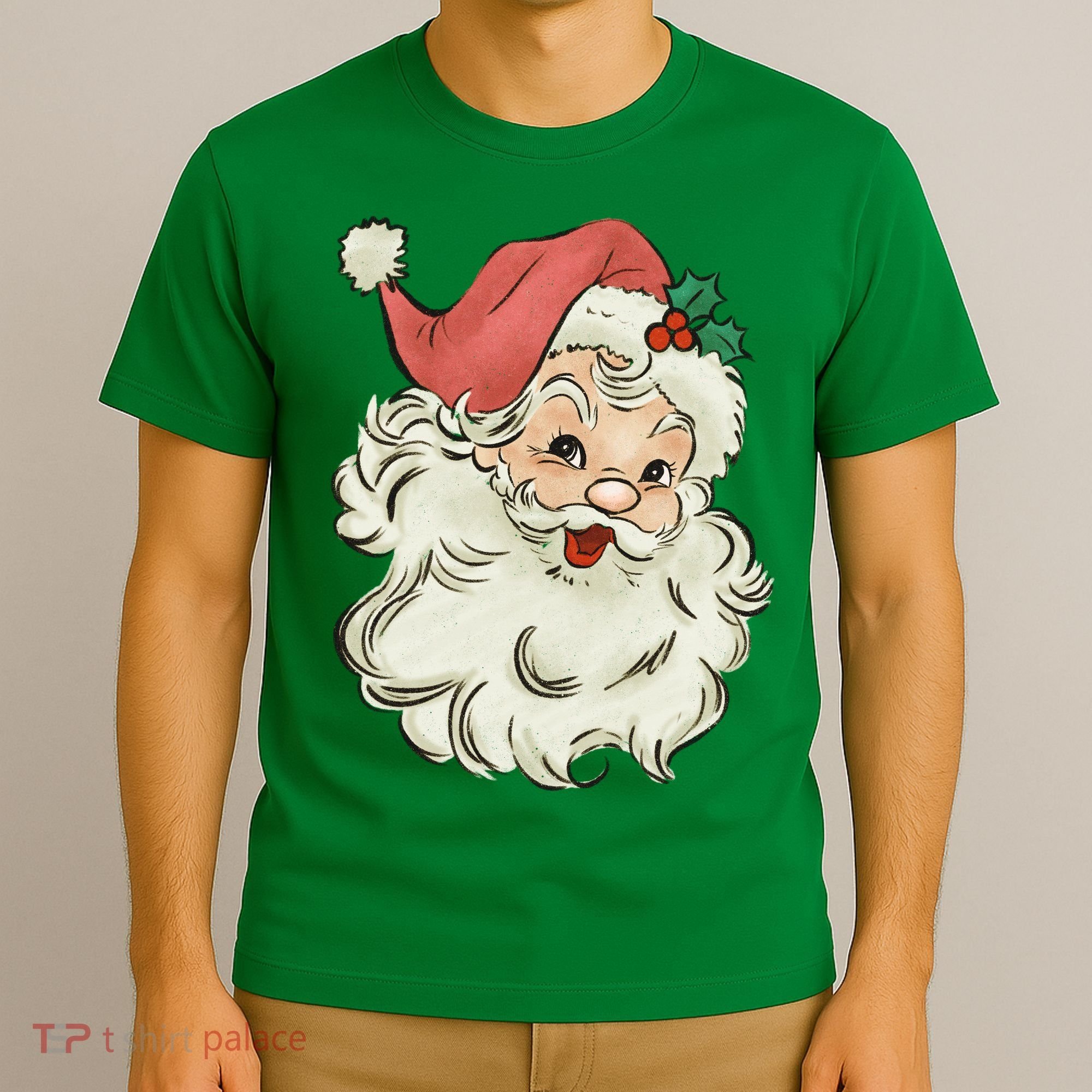 Super Cute Retro Santa Claus Vintage Christmas Gift T-Shirt