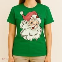 Super Cute Retro Santa Claus Vintage Christmas Gift T-Shirt thumb 4