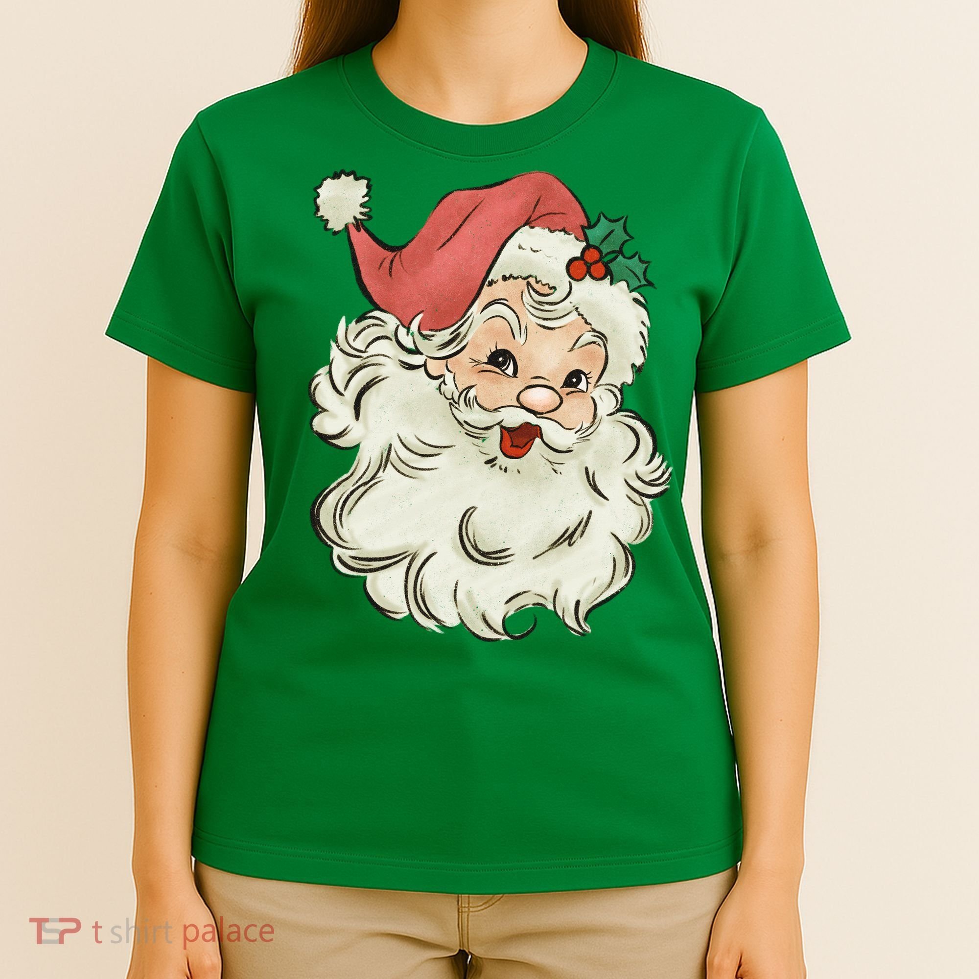 Super Cute Retro Santa Claus Vintage Christmas Gift T-Shirt