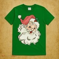 Super Cute Retro Santa Claus Vintage Christmas Gift T-Shirt thumb 5
