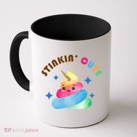 Stinkin Cute Rainbow Poop Unicorn Emoji Coffee Mug thumb 0