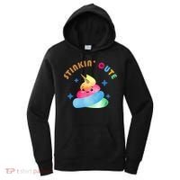 Stinkin Cute Rainbow Poop Unicorn Emoji Women's Hoodie thumb 0
