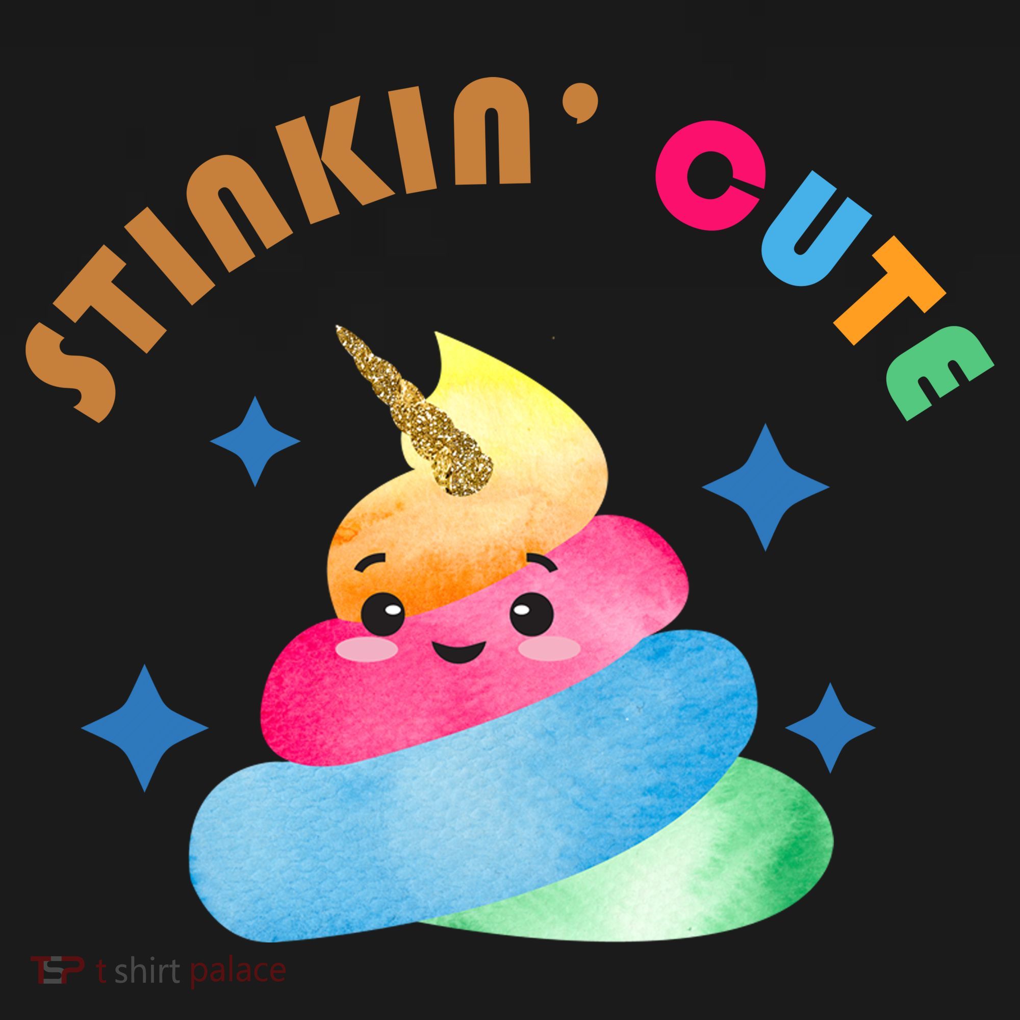 Stinkin Cute Rainbow Poop Unicorn Emoji Women's Hoodie