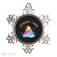 Stinkin Cute Rainbow Poop Unicorn Emoji Ornament thumb 0