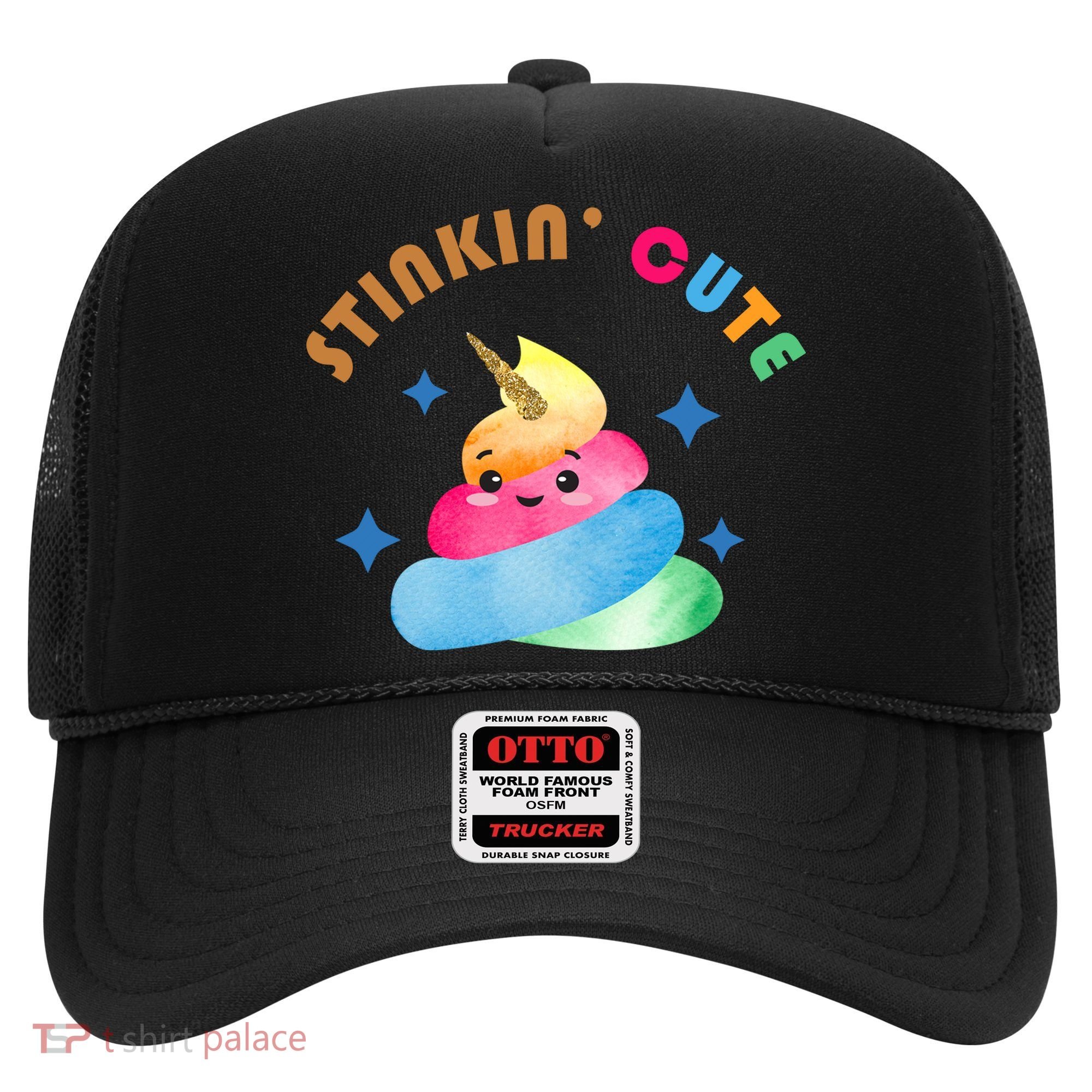Stinkin Cute Rainbow Poop Unicorn Emoji Hat