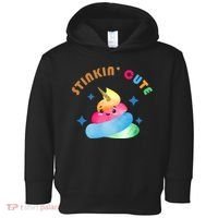 Stinkin Cute Rainbow Poop Unicorn Emoji Toddler Hoodie thumb 0