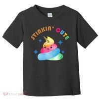 Stinkin Cute Rainbow Poop Unicorn Emoji Toddler T-Shirt thumb 0