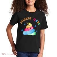 Stinkin Cute Rainbow Poop Unicorn Emoji Kids T-Shirt thumb 2