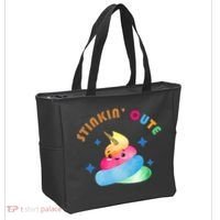 Stinkin Cute Rainbow Poop Unicorn Emoji Tote Bag thumb 2