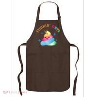 Stinkin Cute Rainbow Poop Unicorn Emoji Apron thumb 0
