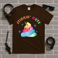 Stinkin Cute Rainbow Poop Unicorn Emoji T-Shirt thumb 5