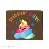Stinkin Cute Rainbow Poop Unicorn Emoji Mousepad thumb 0