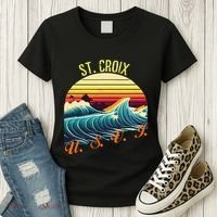 St. Croix Retro Surf Apparel & Beachwear St. Croix Women's T-Shirt thumb 3
