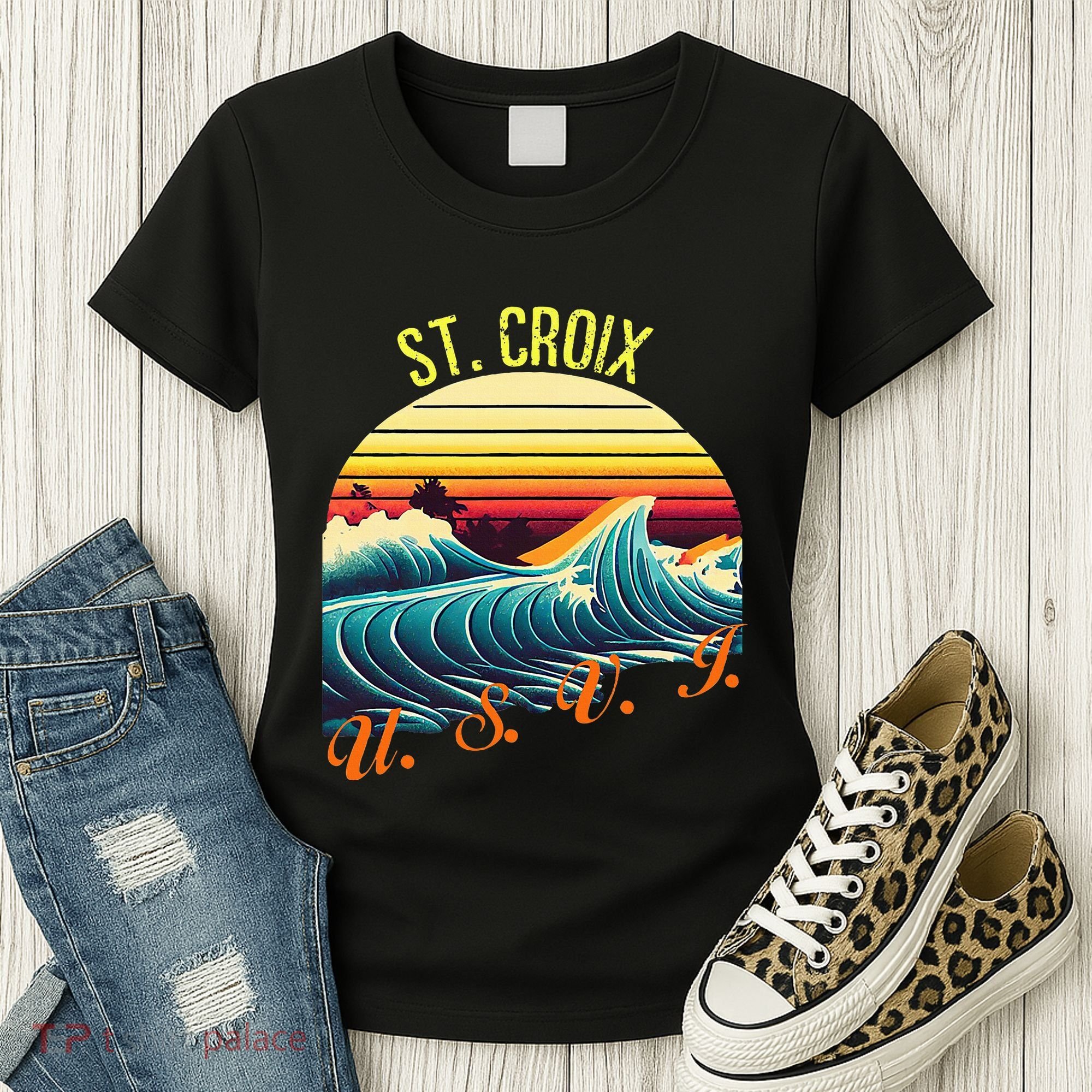 St. Croix Retro Surf Apparel & Beachwear St. Croix Women's T-Shirt