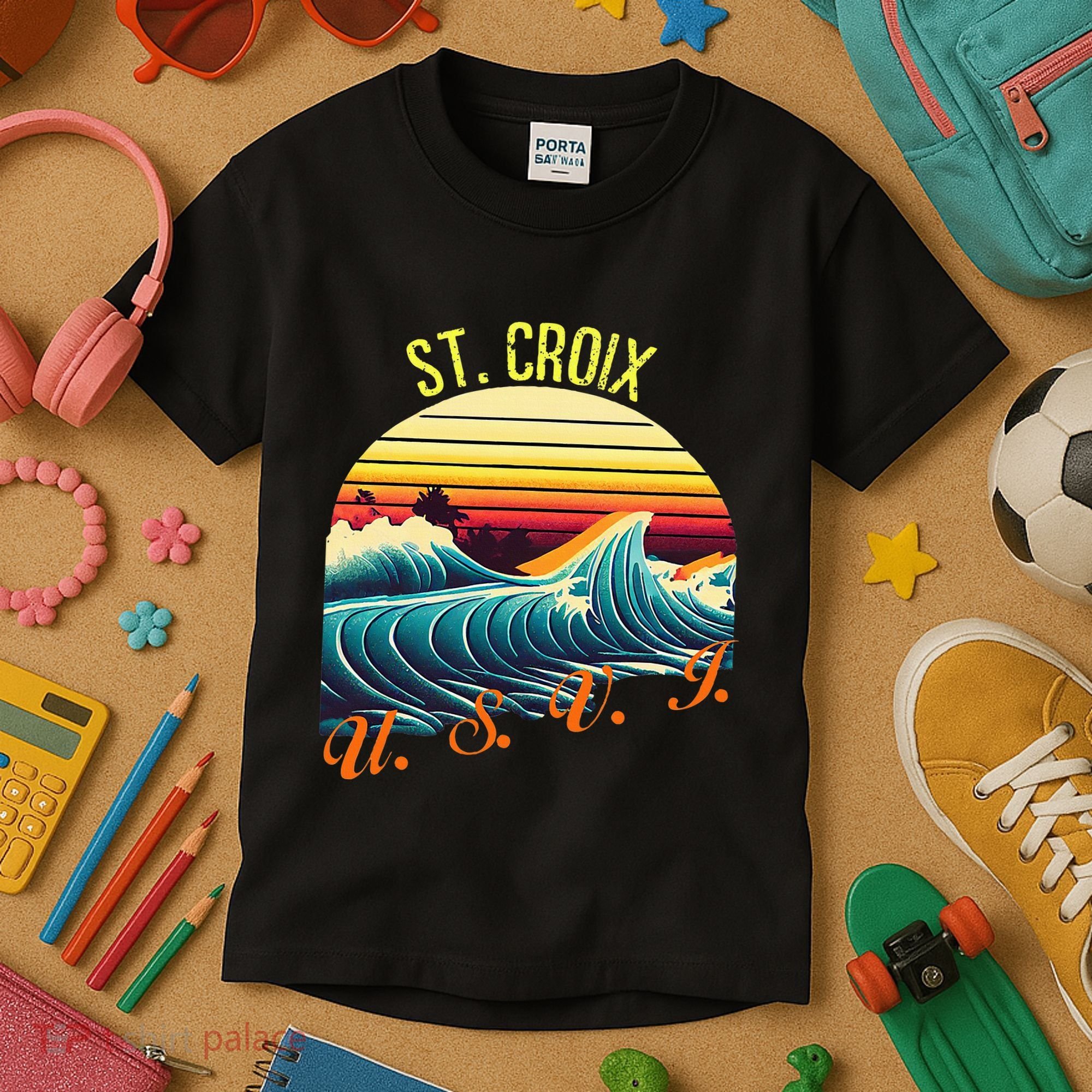 St. Croix Retro Surf Apparel & Beachwear St. Croix Kids T-Shirt