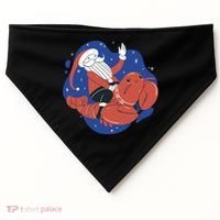 Santa Claus Riding Lobster USA-Made Doggie Bandana thumb 0