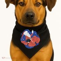 Santa Claus Riding Lobster USA-Made Doggie Bandana thumb 1