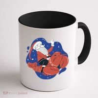 Santa Claus Riding Lobster Coffee Mug thumb 1