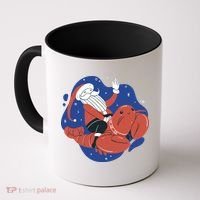 Santa Claus Riding Lobster Coffee Mug thumb 0