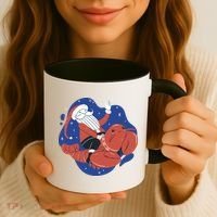 Santa Claus Riding Lobster Coffee Mug thumb 3