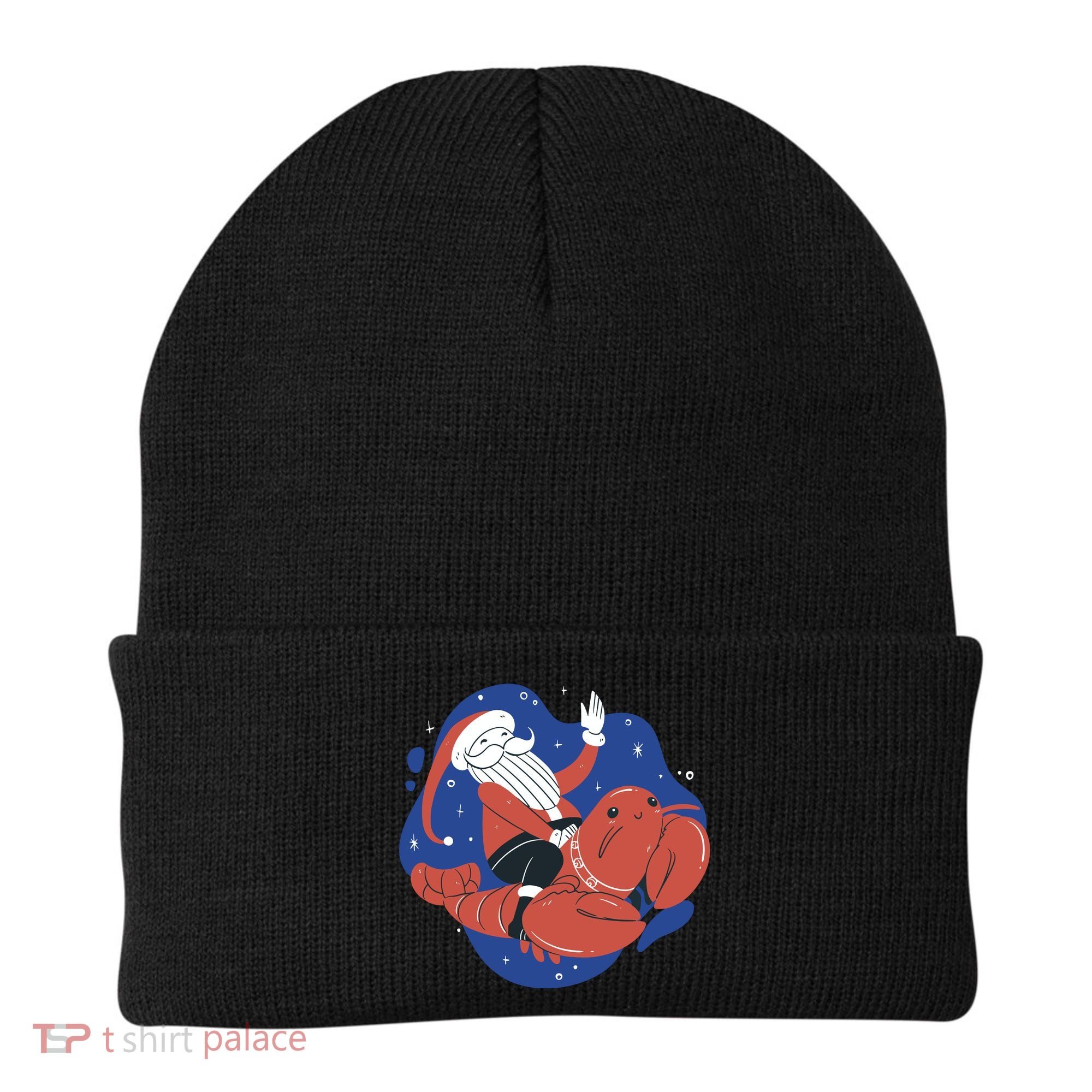 Santa Claus Riding Lobster Beanie