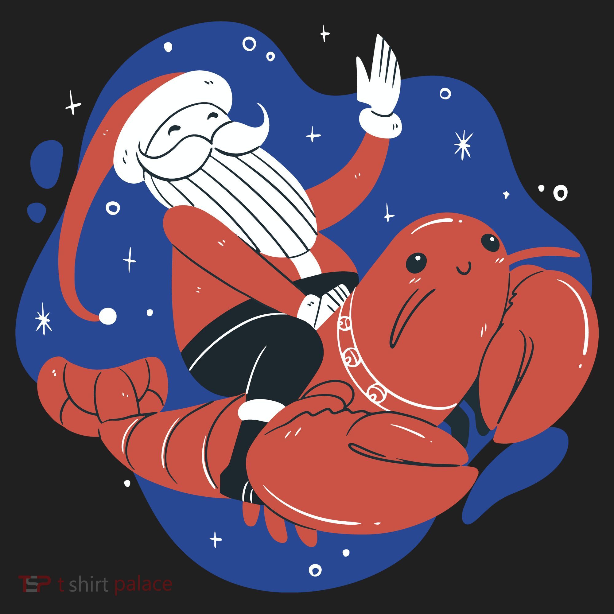 Santa Claus Riding Lobster Beanie